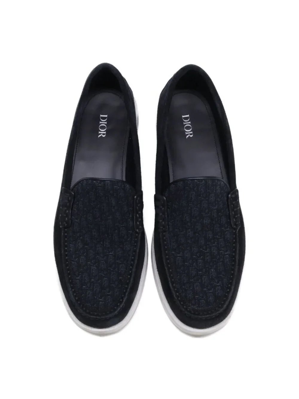 Dior Granville Suede Oblique Jacquard Loafers